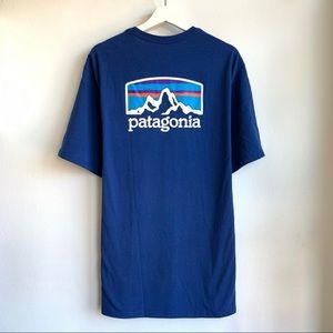 Patagonia royal blue graphic T-shirt NWOT